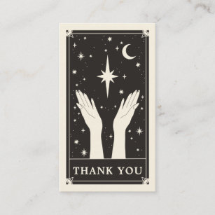 Tarot Celestial gracias tarjeta pequeña de visita