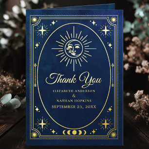 Tarot de Boda Azul Celeste Foto Gracias