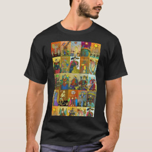 Tarot de camiseta de Marsella arte de toda la cubi