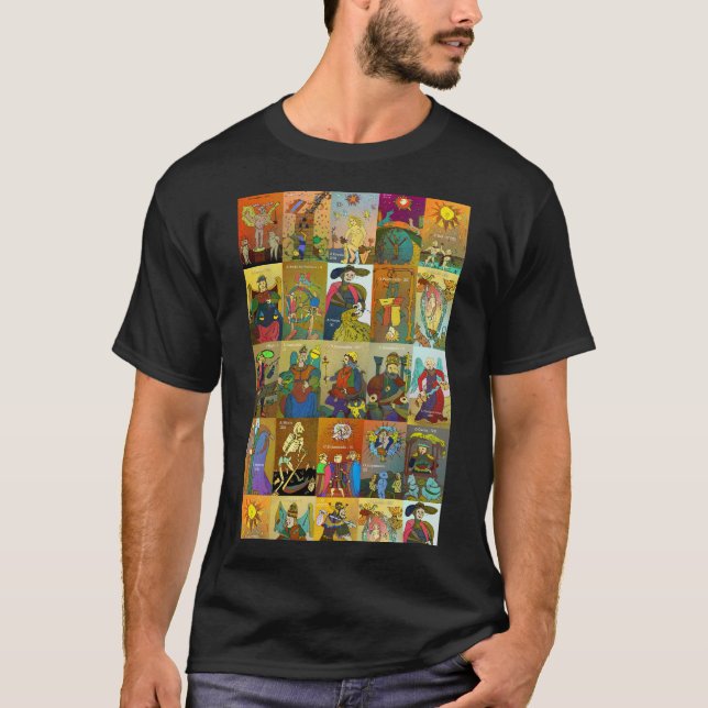 Tarot de camiseta de Marsella arte de toda la cubi (Anverso)