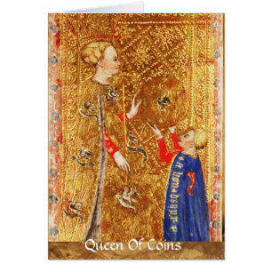 TAROT DE LA RENACENTISTA ANTIGUA / REINA DE MONEDA
