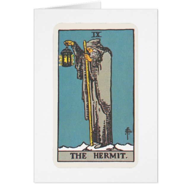 Tarot el ermitaño The Hermit (Frente)