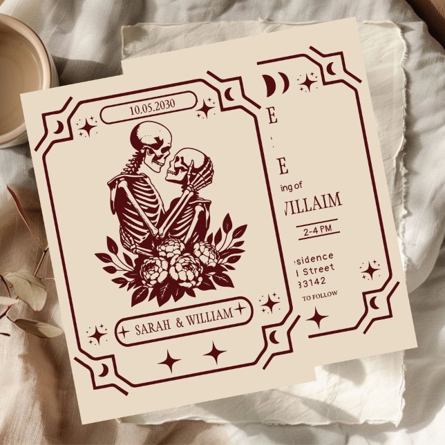 tarot negro goth salvar fecha de boda Invitación (Subido por el creador)