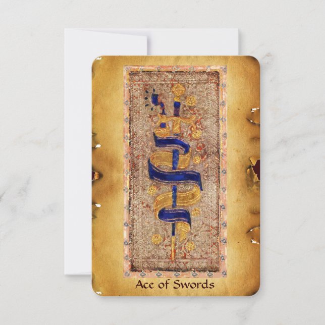TAROTES DE RENACIMIENTO ANTIGUO / As de espadas (Anverso)