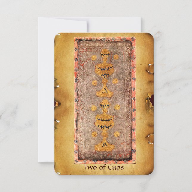 TAROTES DE RENACIMIENTO ANTIGUO / DOS DE CUPS (Anverso)