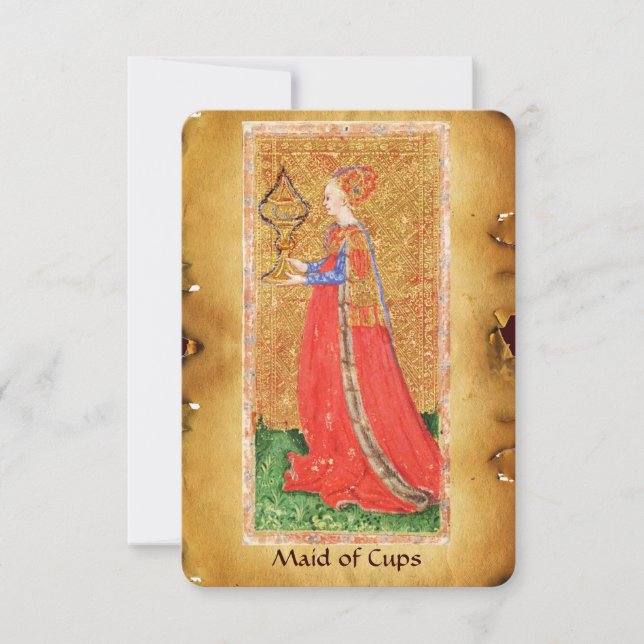 TAROTES DE RENACIMIENTO ANTIGUO / PÁGINA DE CUPS (Anverso)