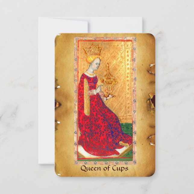 TAROTES DE RENACIMIENTO ANTIGUO / REINA DE CUPAS (Anverso)