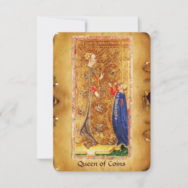 TAROTES DE RENACIMIENTO ANTIGUO / REINA DE LAS MON (Anverso)