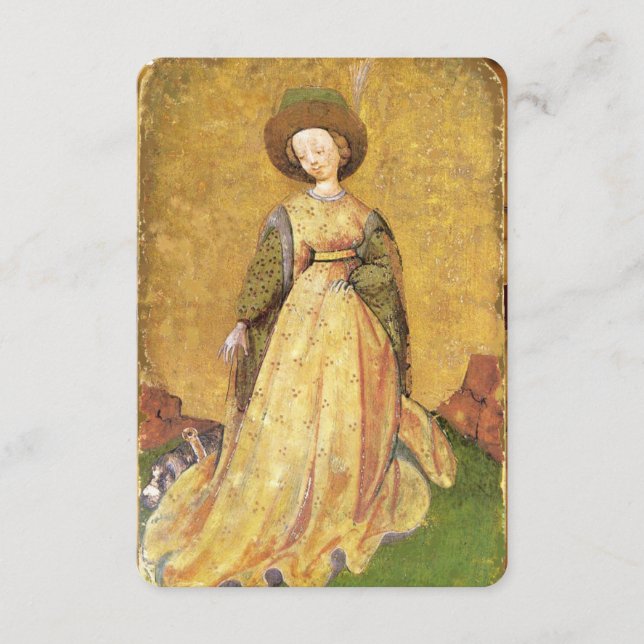 Tarots antiguos/Tarjetas judiciales alemanas/Maid  (Anverso)