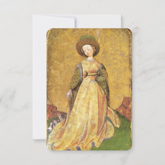 Tarots antiguos/Tarjetas judiciales alemanas/Maid  (Anverso)