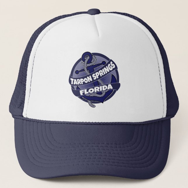 Tarpon Springs Florida gorro de camionera de ancla (Anverso)