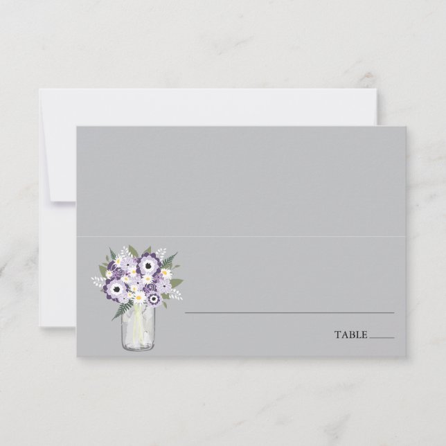 Tarrito de Mason de Jardín Púrpura | Tarjeta de ac (Anverso)