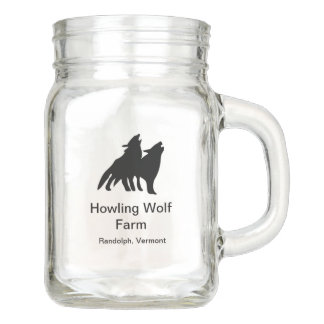 Tarro Clásico Howling Wolf Mason Jar