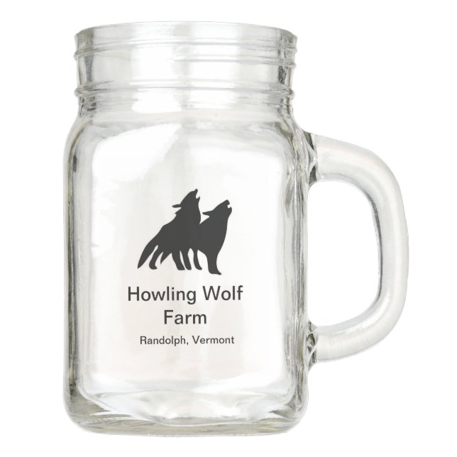 Tarro Clásico Howling Wolf Mason Jar (Anverso)