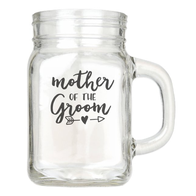 Tarro Copa Mason Jar de la Madre del Groom (Anverso)