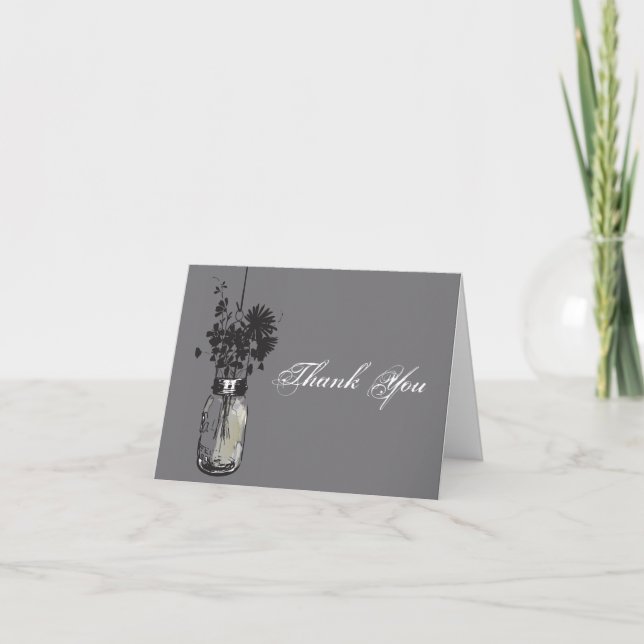 Tarro de albañil y tarjeta de nota de los (Anverso)