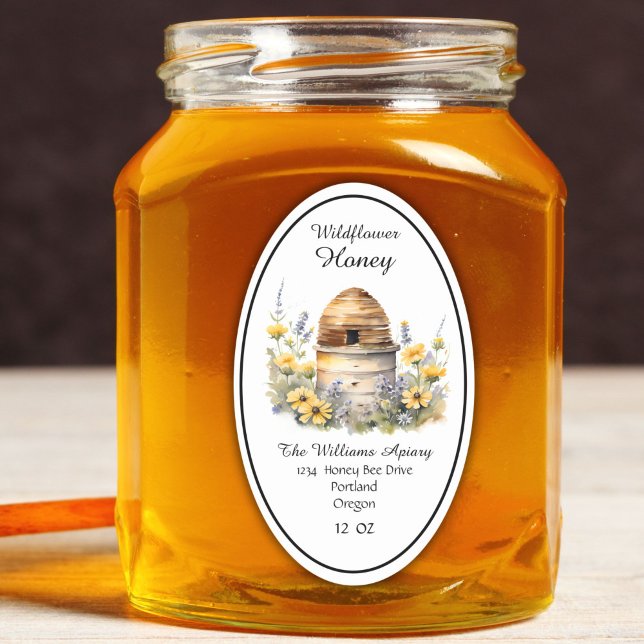 Tarro de Miel de Abeja Etiqueta de Apiario | Miel  (Subido por el creador)