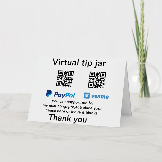 tarro de propinas virtual código q r donación de d (Anverso)