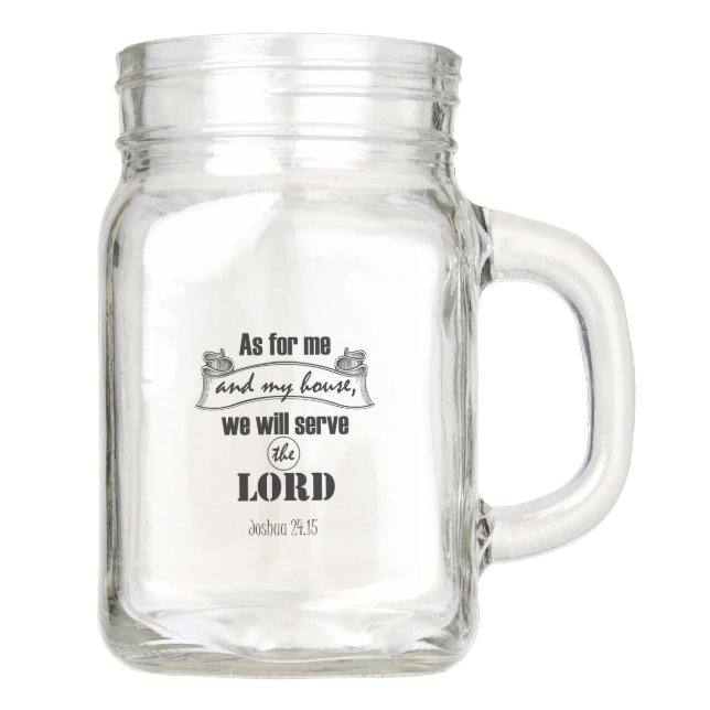 Tarro En cuanto a mí y mi biblia de casa Verse (Anverso)