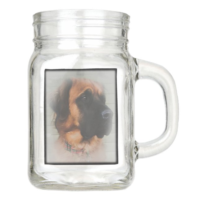 Tarro Fluffy Mastiff Mason Jar (Anverso)