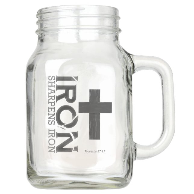 Tarro Iron Sharpens Iron - Mason Jar (Anverso)