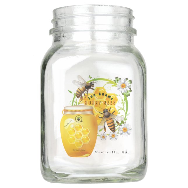 Tarro Joe Adams Honey Mason Jar (Anverso)