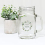 Tarro Watercolor eucalyptus elegante fiesta de bodas<br><div class="desc">Eucalipto color de agua elegante fiesta de bodas verde decoración en tarro de barro de barro. Parte de una suite boda completa</div>