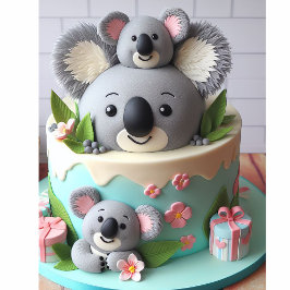 TARTA DE CAPAS DE COALA GRIS PEQUEÑA Y BONITA