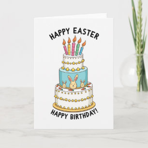 Tarta de Celebración Tarjeta Feliz Pascua