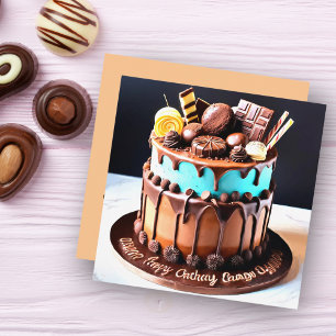 Tarta De Chocolate Con Caramelos Personalizada