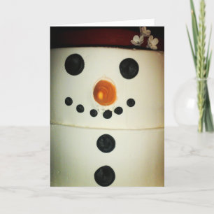 "Tarta de muñeco de nieve" Tarjeta de Navidad #2