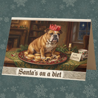 Tarta de Navidad divertida del Bulldog británico d
