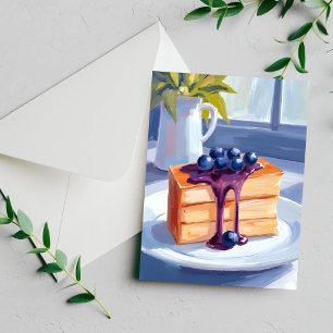 Tarta De Postre De Pastelería De Arándanos Tarjeta