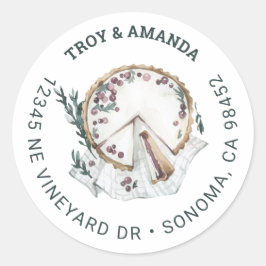 Tarta de queso de vacaciones Pequeñas etiquetas de