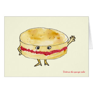 Tarta divertida Victoria Sponge humor de dibujos a