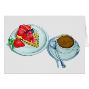 Tarta y café express de la fruta