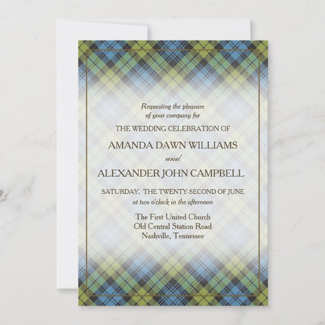 Tartan Beauty Campbell Family Escocia Plaid (Anverso)