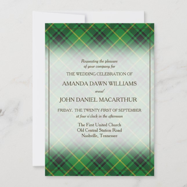 Tartan Beauty Clan Arthur MacArthur Scottish Plaid (Anverso)
