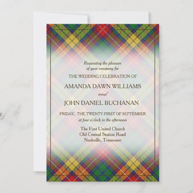 Tartan Beauty Clan Buchanan Scottish Plaid (Anverso)