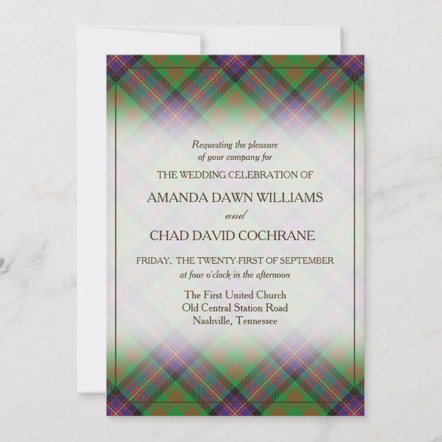 Tartan Beauty Clan Cochrane Scottish Plaid (Anverso)