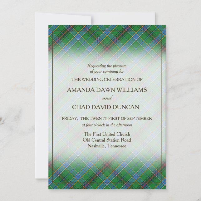 Tartan Beauty Clan Duncan Scottish Plaid (Anverso)