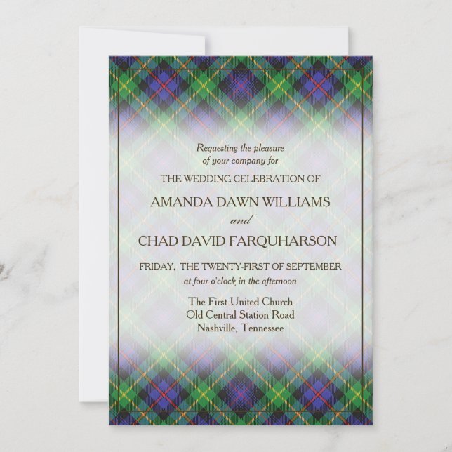 Tartan Beauty Clan Farquharson Scottish Plaid (Anverso)