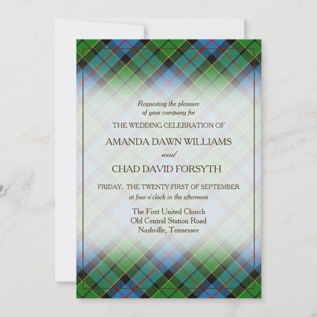 Tartan Beauty Clan Forsyth Scottish Plaid (Anverso)