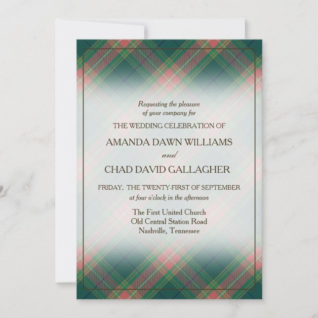 Tartan Beauty Clan Gallagher Irish Plate (Anverso)