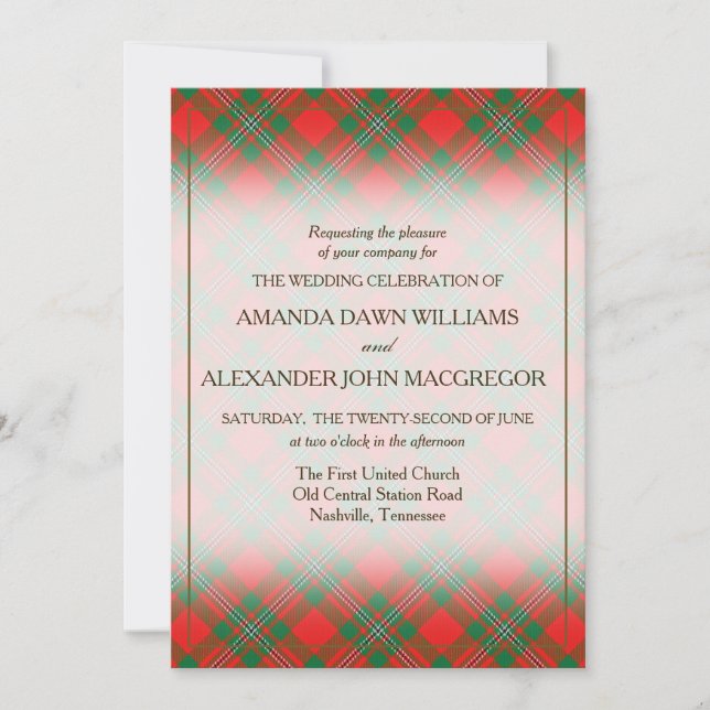 Tartan Beauty Clan Gregor MacGregor Scottish Plaid (Anverso)
