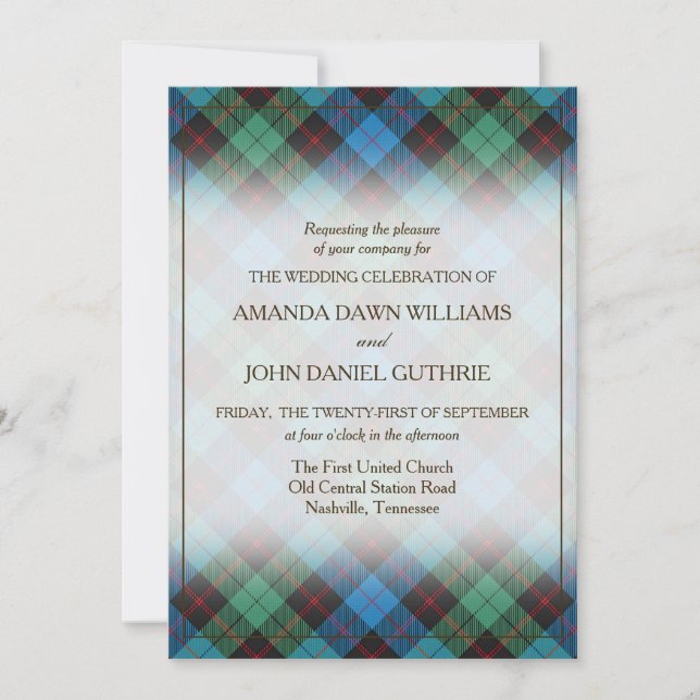 Tartan Beauty Clan Guthrie Scottish Plaid (Anverso)