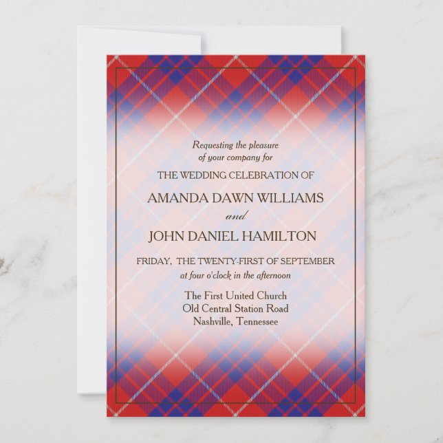 Tartan Beauty Clan Hamilton Scottish Plaid (Anverso)