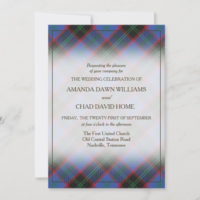 Tartan Beauty Clan Home Hume Scottish Plaid (Anverso)
