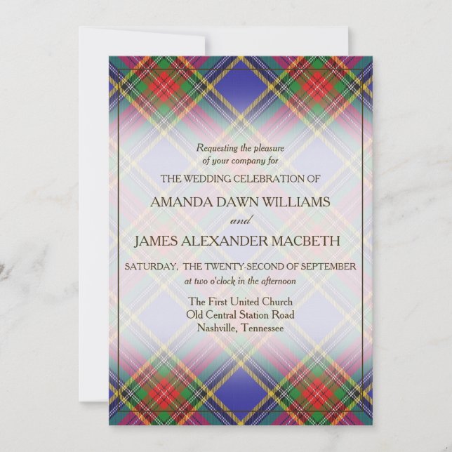 Tartan Beauty Clan MacBeth Scottish Plaid (Anverso)