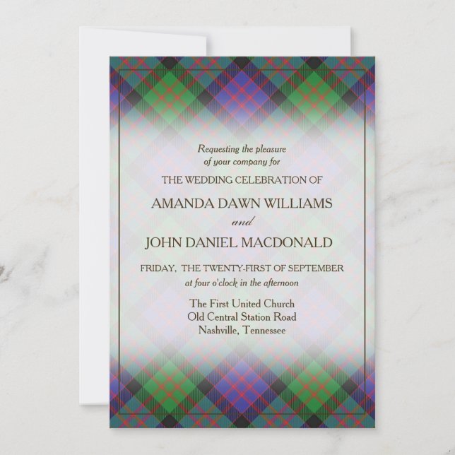 Tartan Beauty Clan MacDonald Scottish Plaid (Anverso)